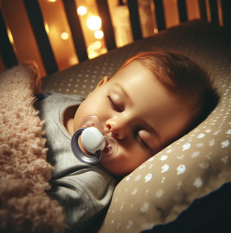 쪽쪽이 물고자는 아기 이미지