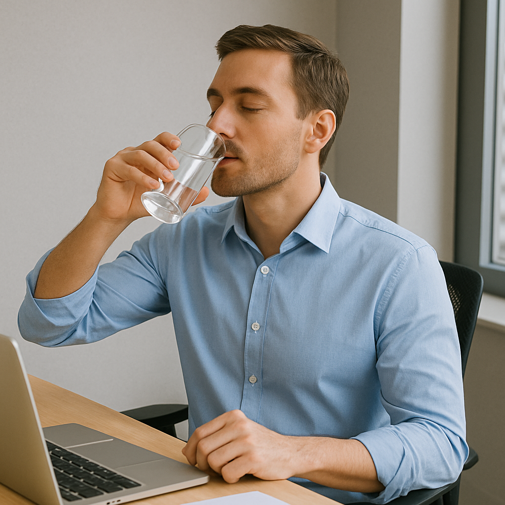 업무 중 물마시는 습관