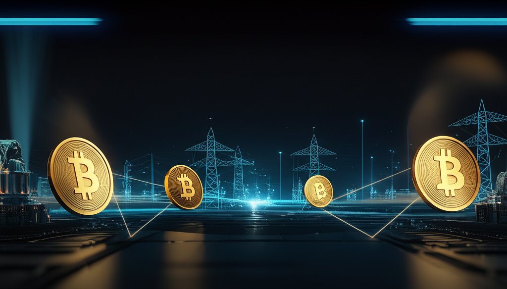 비트플래닛의 비트코인 300개 축적과 에너지 플랫폼 비전, 모던 시네마틱 테크 히어로 이미지