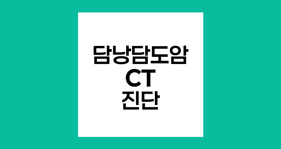 담낭담도암 진단의 핵심, CT 검사