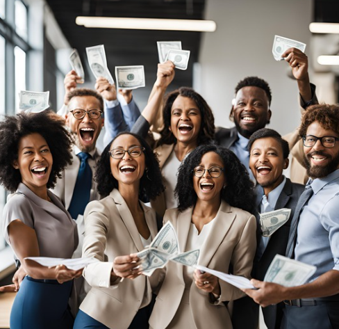 월급받는 직장인들 모습