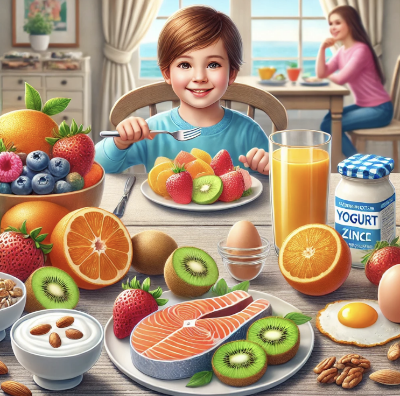 아이들의 면역력을 높이는 식습관 관련 이미지