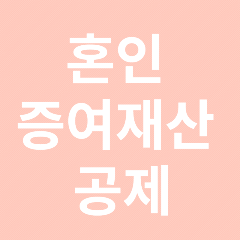 혼인 증여재산 공제