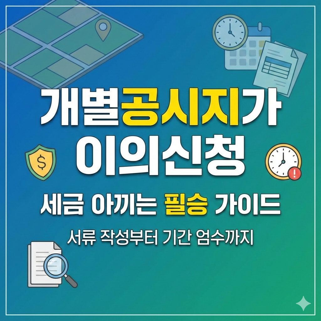 개별공시지가 이의신청 방법 서류 작성부터 기간 엄수 필승 가이드
