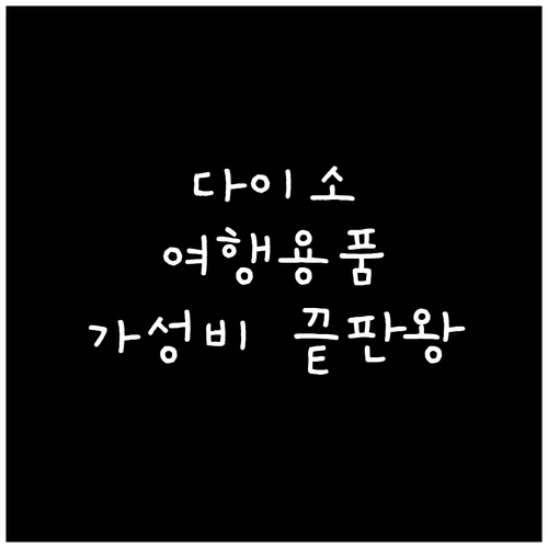 가성비 여행용품 끝판왕! 다이소 추천
