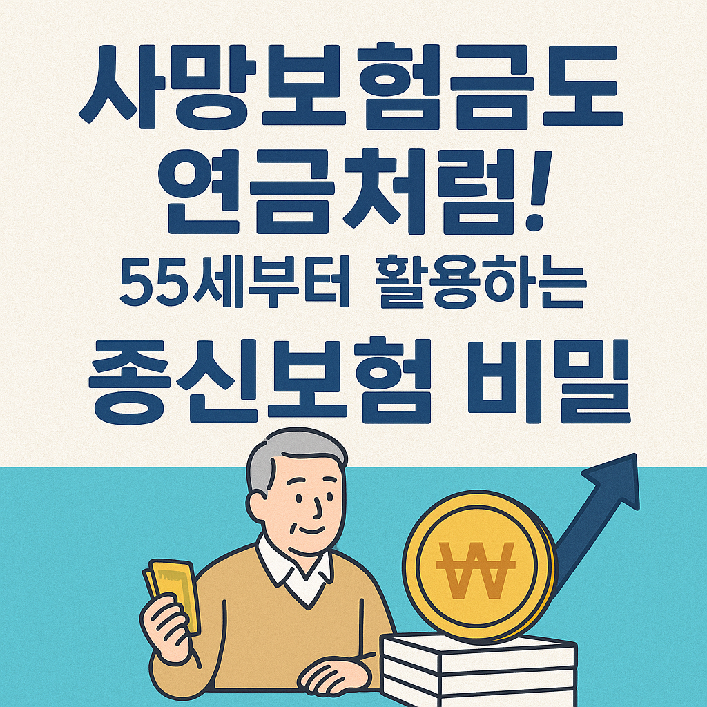 사망보험금도 연금처럼! 55세부터 활용하는 종신보험 비밀