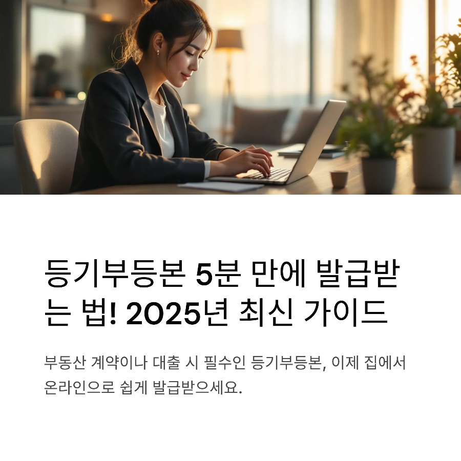 등기부등본 열람 및 발급 방법 2025