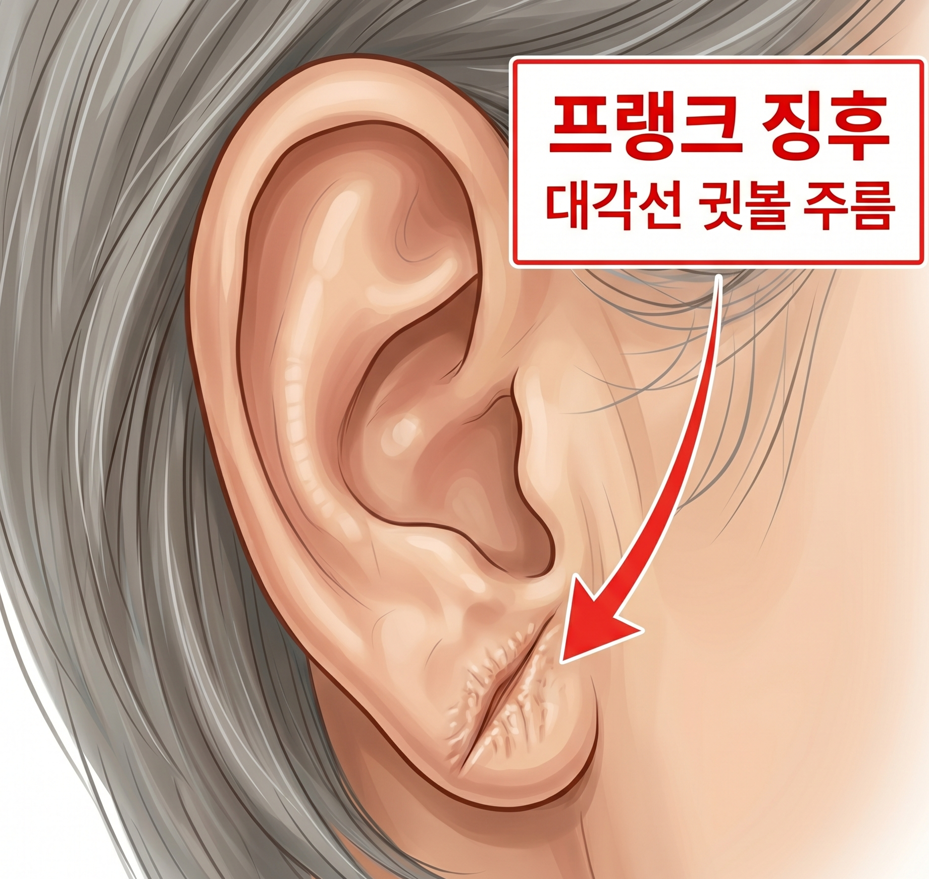 귓볼 주름 심근경색