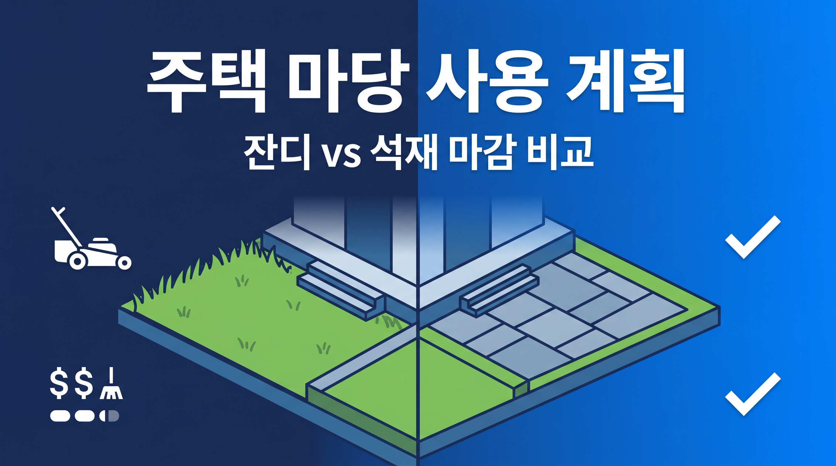 주택 마당 사용계획에 따라 여러가지 문제발생