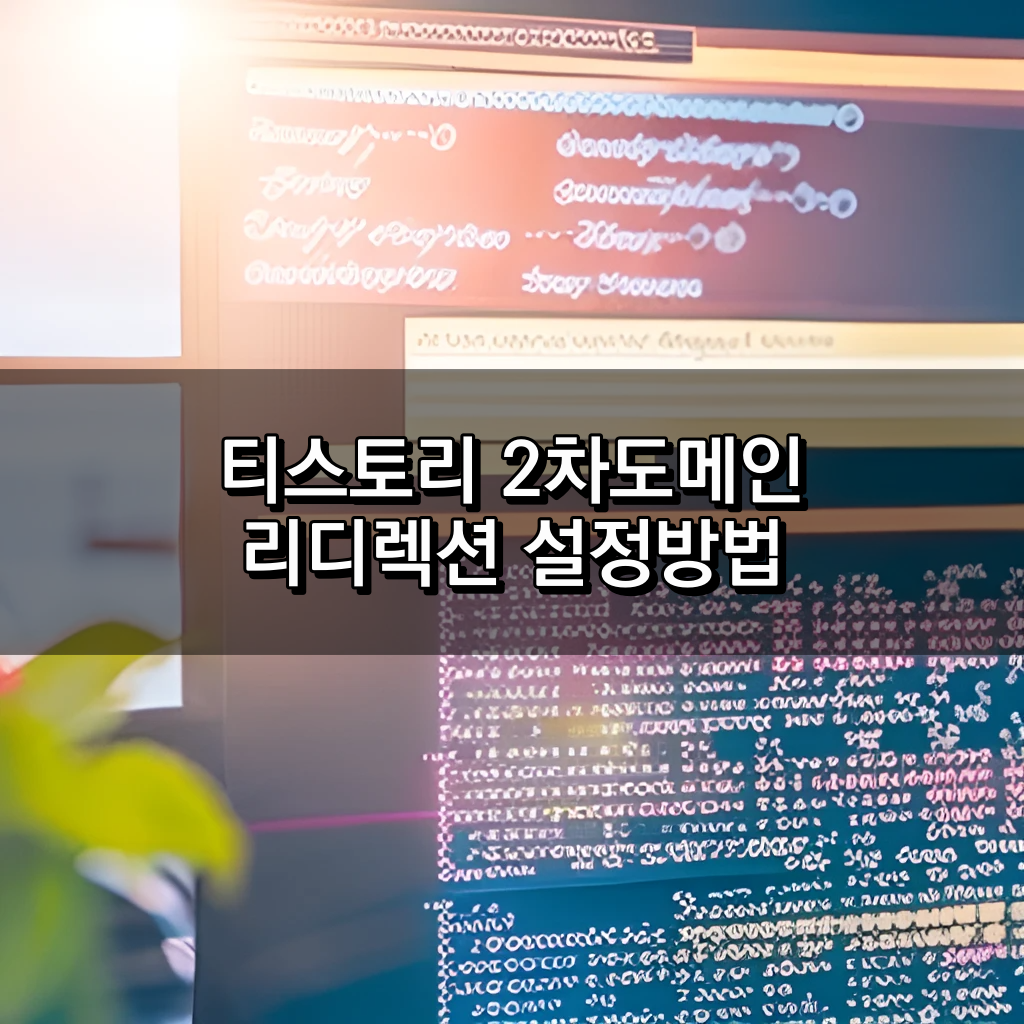 티스토리 2차도메인 리디렉션 설정방법