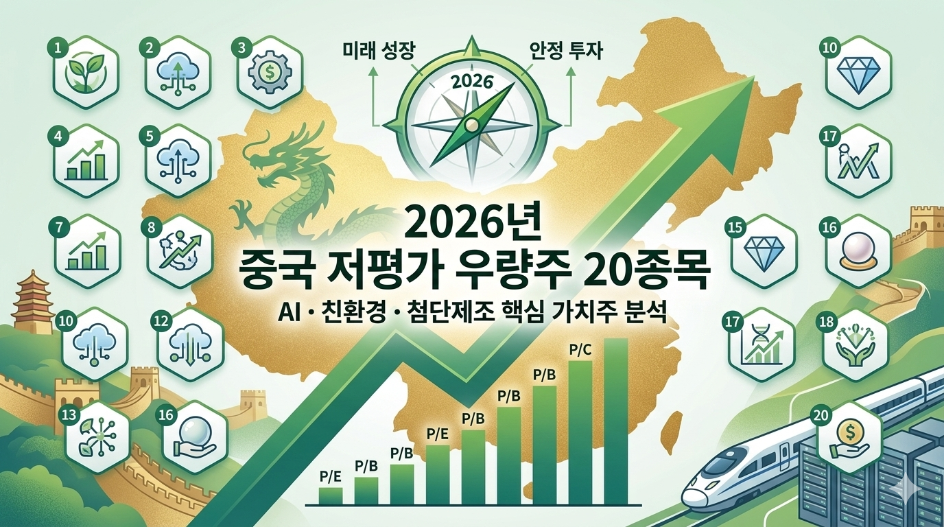 2026년 중국 저평가 우량주 20종목