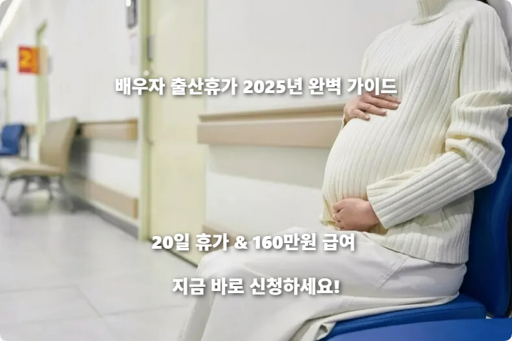 배우자 출산휴가 2025년 완벽 가이드: 20일 휴가 &amp; 160만원 급여
