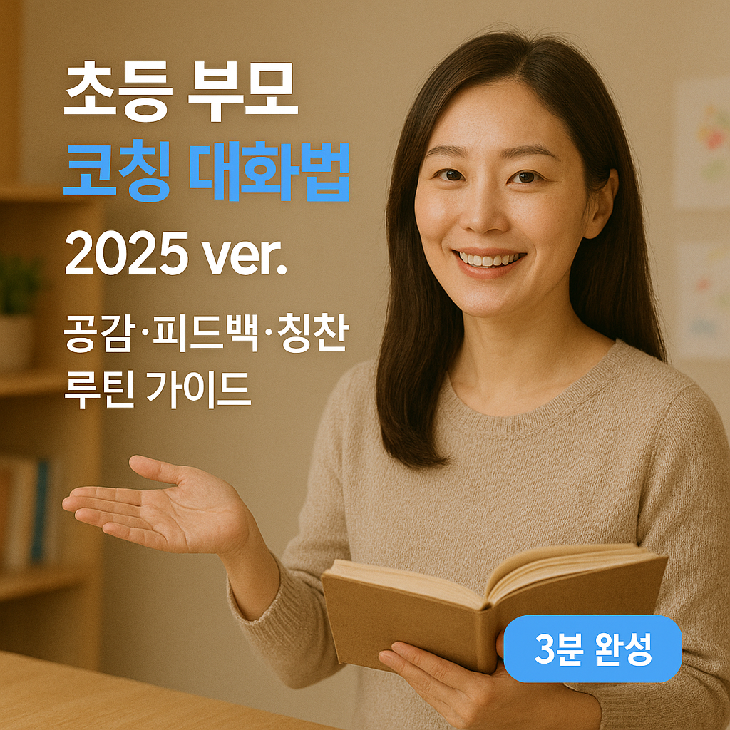 초등 부모 코칭 대화법 2025 ver. | 공감·피드백·칭찬 루틴 가이드