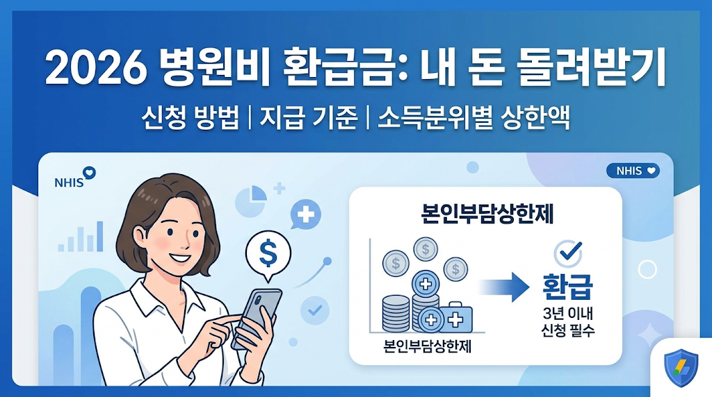 2026년 병원비 환급금 본인부담상한제 지급 기준 신청 방법 지급 방식 본인부담상한액
