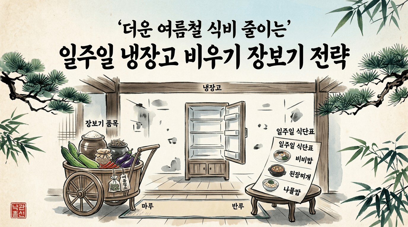 더운 여름철 식비 줄이는 일주일 냉장고 비우기 장보기 전략