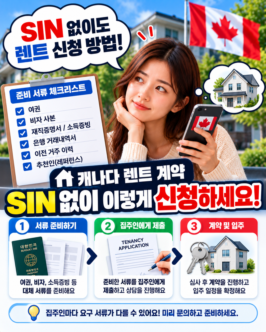 캐나다 렌트 SIN 체크리스트