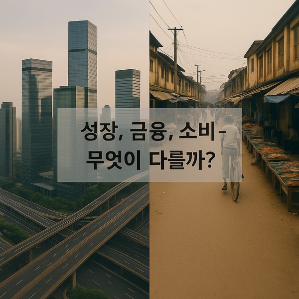 Comparative photographs of developed and developing countries