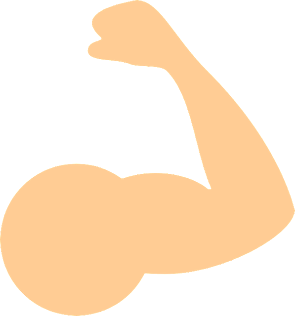 근육이 있는 팔