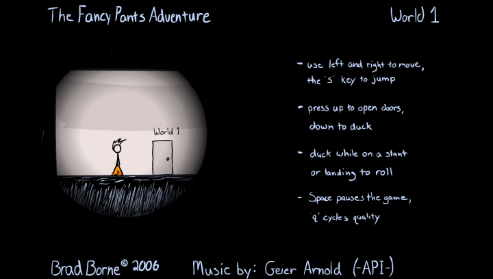 노란바지의-모험-플래시게임-메인-화면