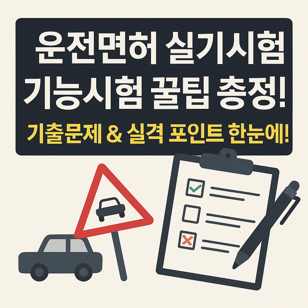 운전면허 실기시험 기능시험 꿀팁 총정리 – 기출문제 & 실격 포인트