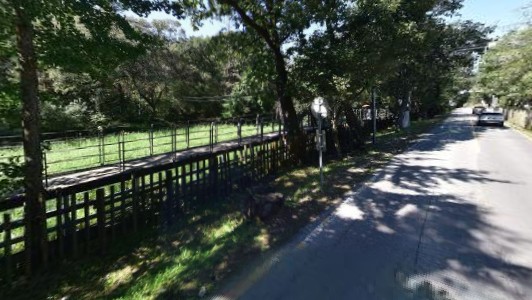 광릉 방향 산책로와 도로