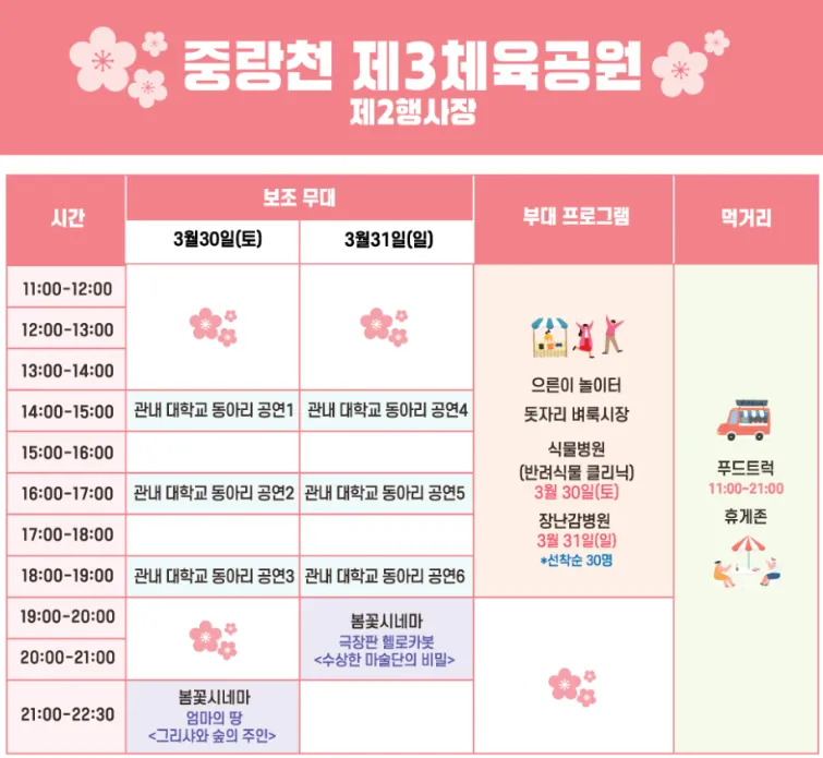 동대문구 봄꽃 축제 꽃피우리 제3체육공원