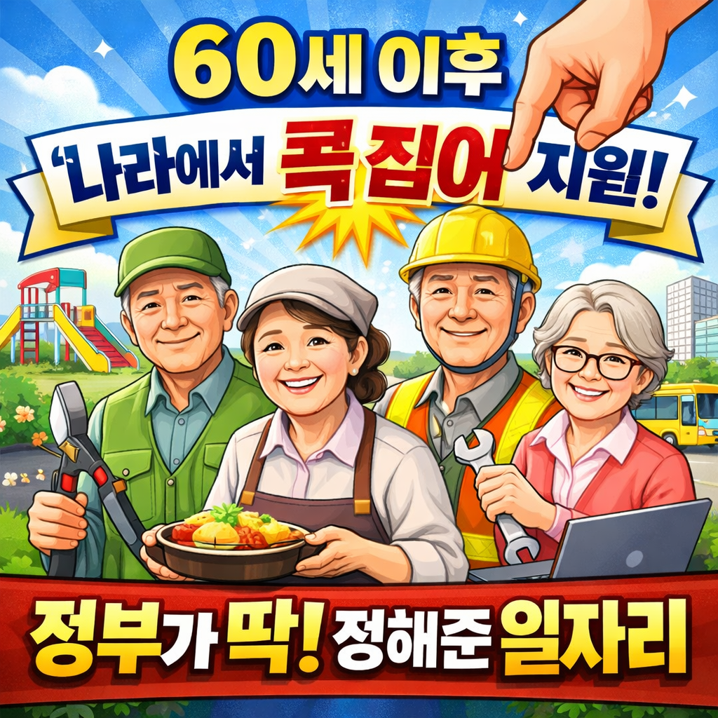 60세 이후 &lsquo;나라에서 콕 집어&rsquo; 지원하는 일자리