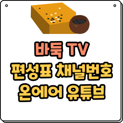 바둑 TV 편성표 채널번호 유튜브 온에어 방송