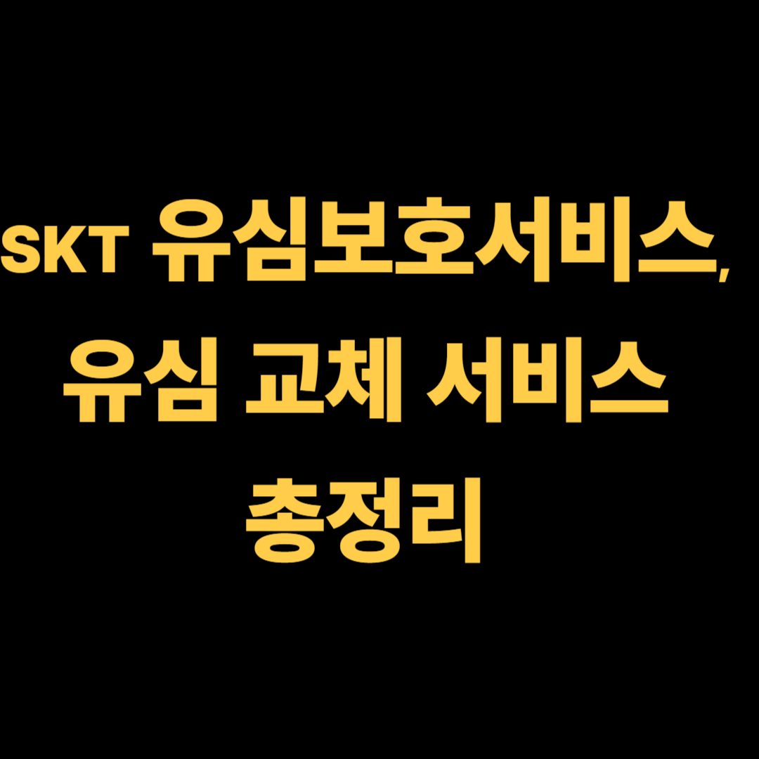 SKT 유심보호서비스 및 유심 교체 서비스 안내