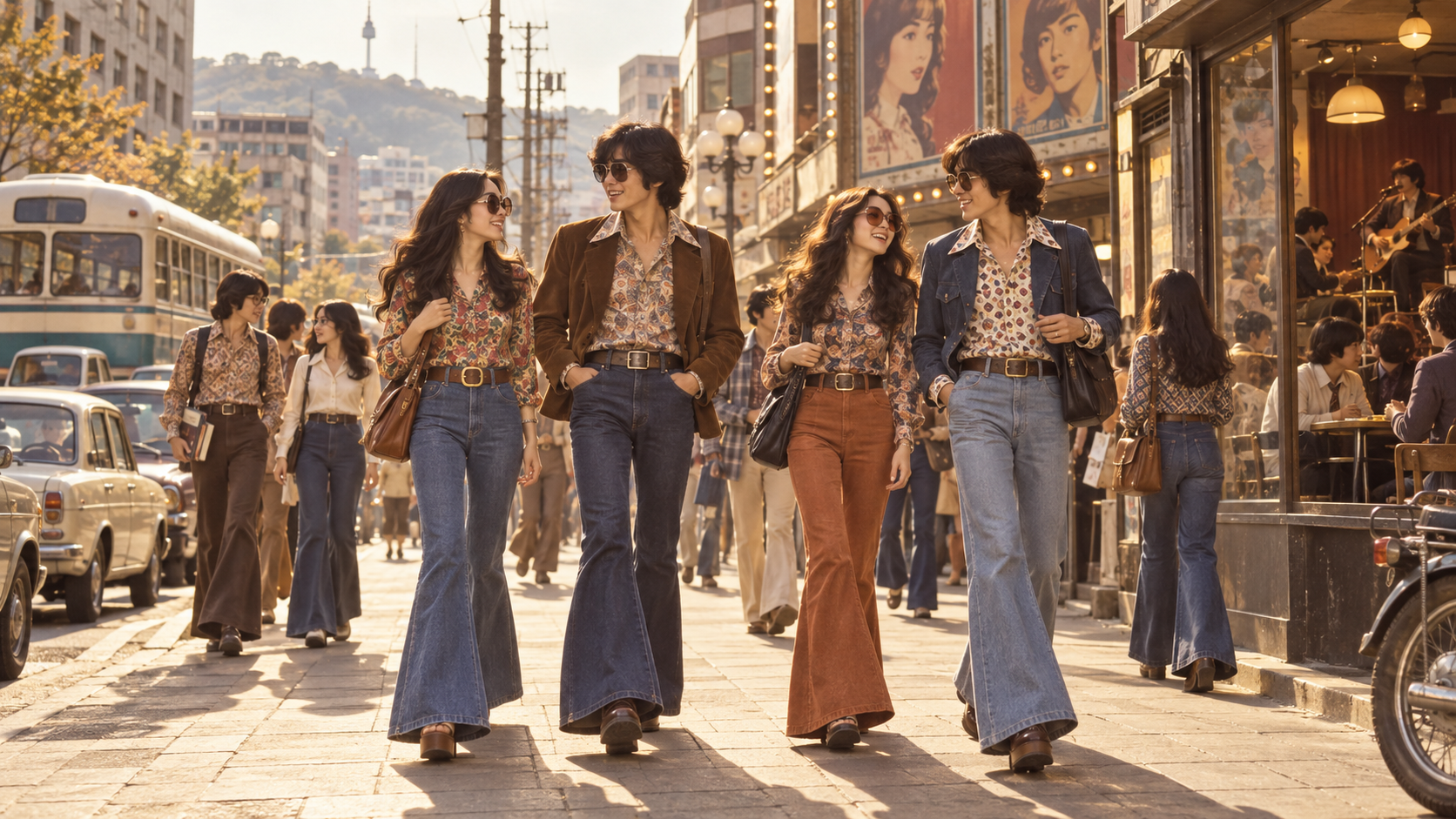 나팔바지가 거리를 휩쓸었던 1970년대