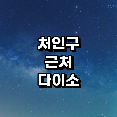 용인 처인구 종합생활용품 다이소