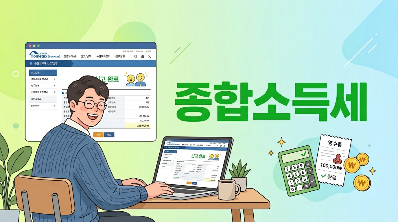 2026 종합소득세 신고 홈택스 셀프 가이드 프리랜서 자영업자 직장인 부업 썸네일