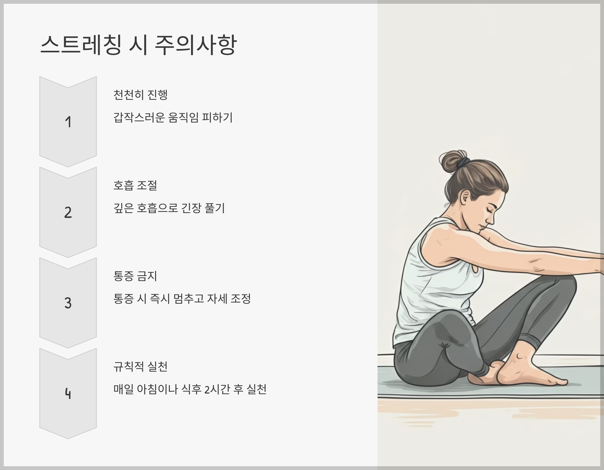 스트레칭 시 주의사항