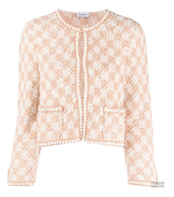 샤넬 트위드 크롭 재킷