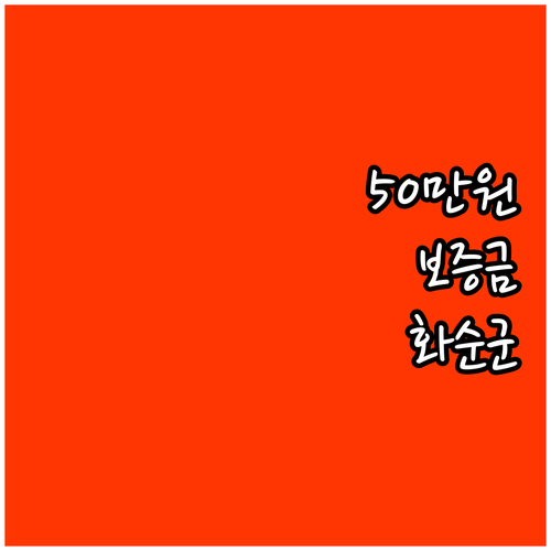 50만 원 보증금 2025 화순군 청..