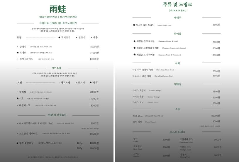 홍대입구역 맛집, 우와 가격