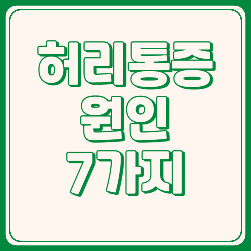 허리통증 원인