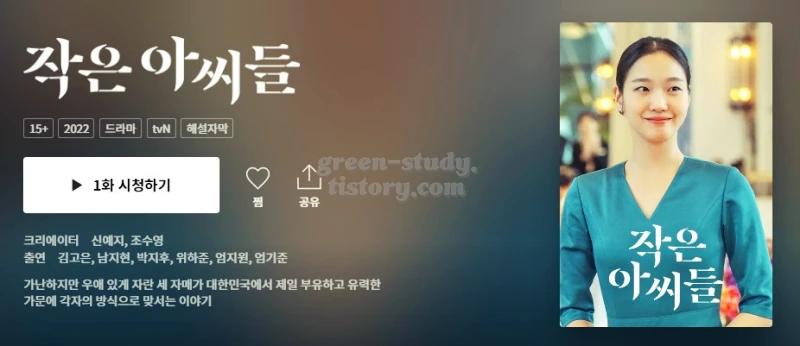 티빙 2022 인기 드라마_9 작은 아씨들.webp
