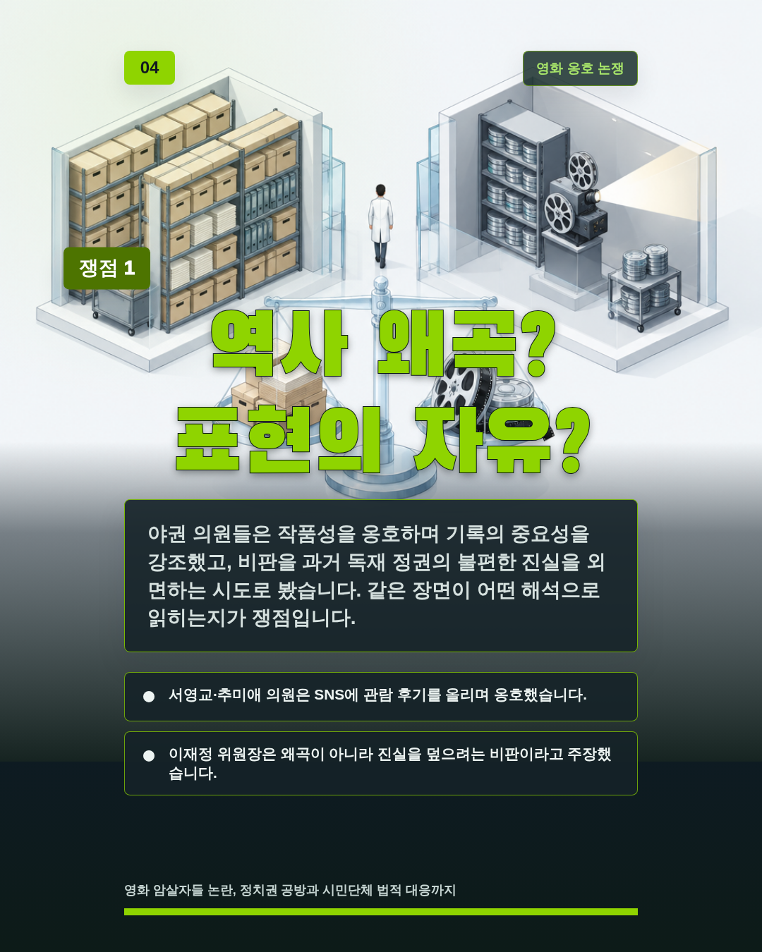 역사 왜곡? 표현의 자유?