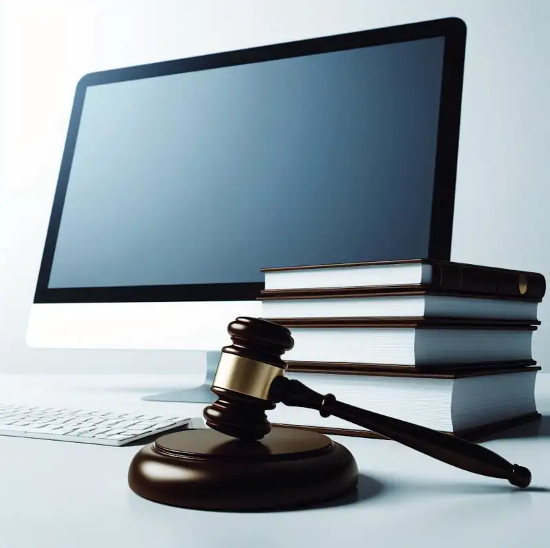 법률-도서와-모니터의-모습