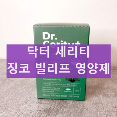 닥터세리티 징코빌리프 혈액순환 내돈내산 후기 은행잎추출물 효능