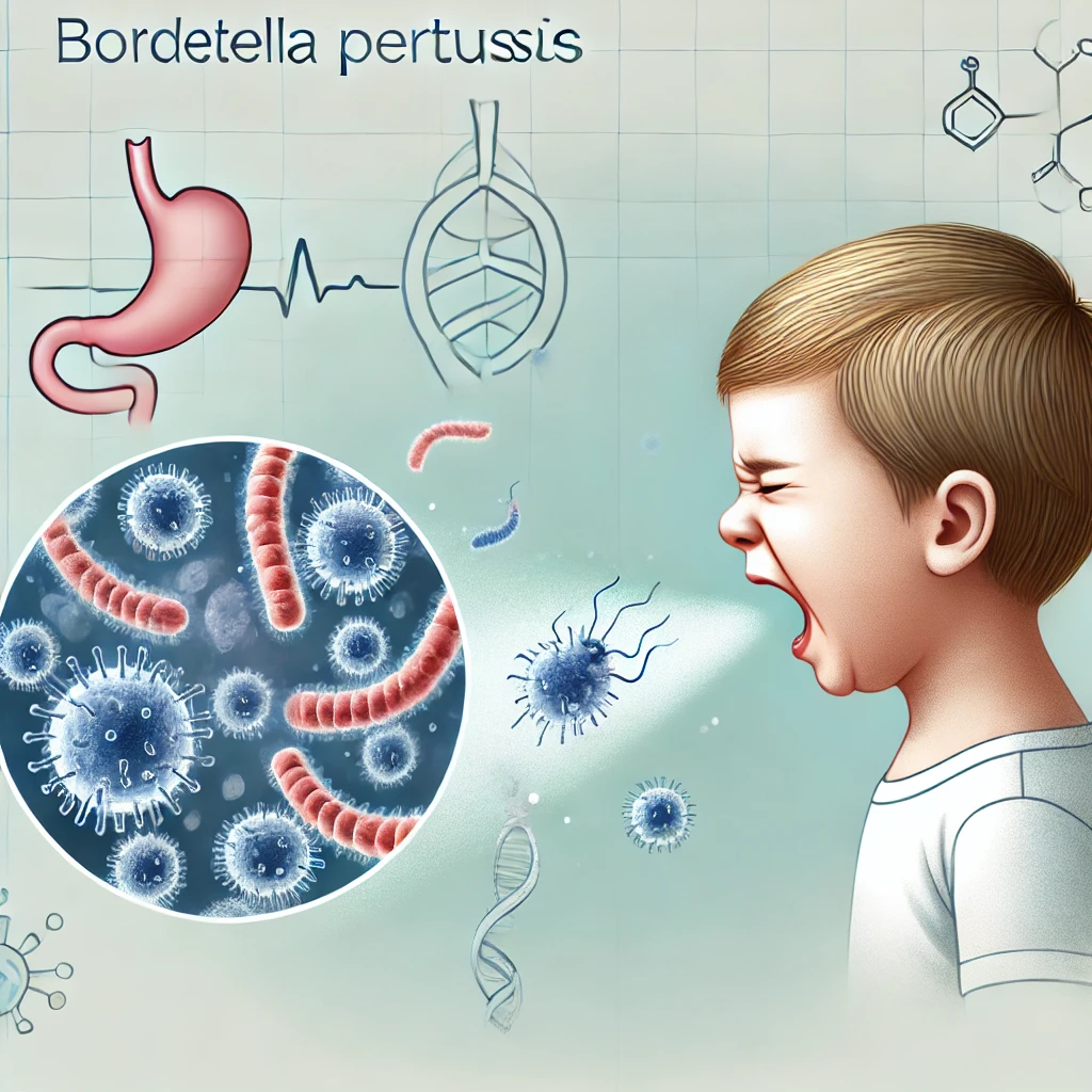 아이가 바이러스에 힘들어 하는 모습을 표현한 그림