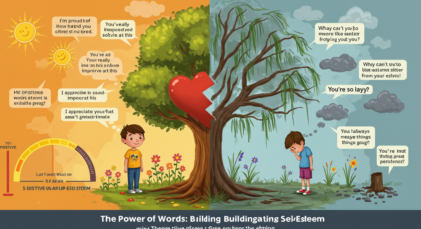 아이의 자존감을 높이는 말 관련 그림
