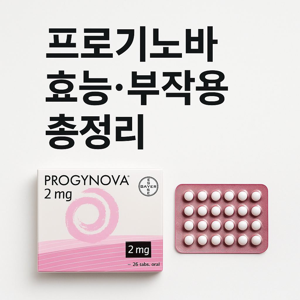동결배아이식 전 꼭 알아야 할 프로기노바 효능&middot;부작용 총정리 인포그래픽
