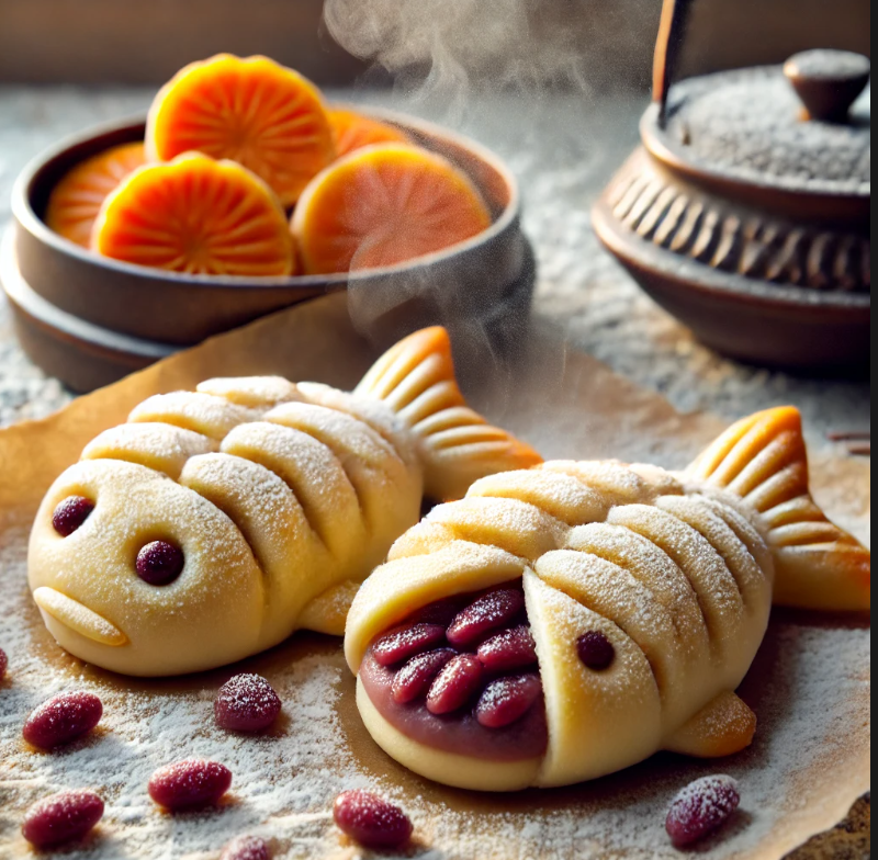 겨울 간식 붕어빵 군고구마 관련 사진