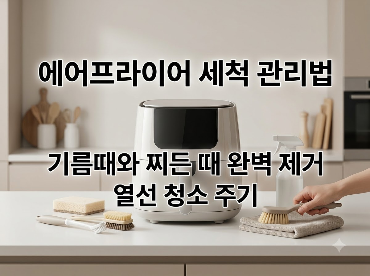 에어프라이어 세척 및 기름때 관리 방법 정리