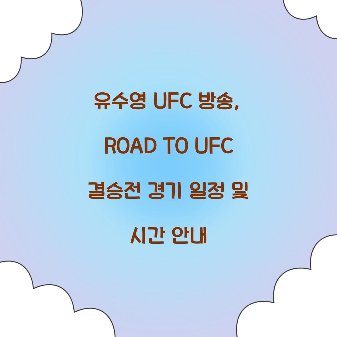 유수영 UFC 방송