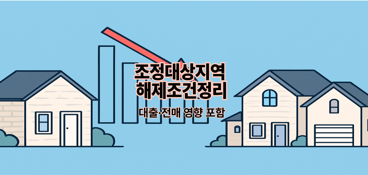 조정대상지역 해제조건정리｜대출&middot;전매 영향 포함