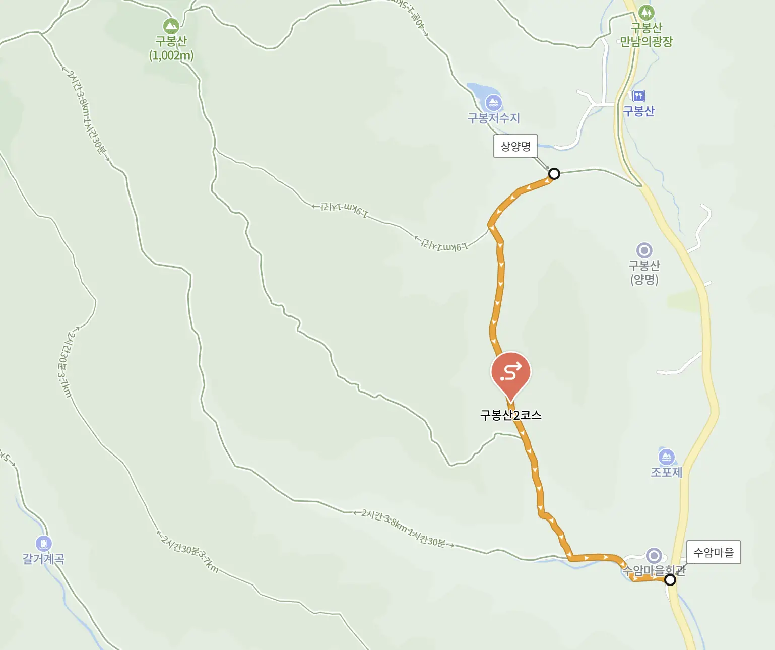 진안 구봉산 등산코스 제2코스