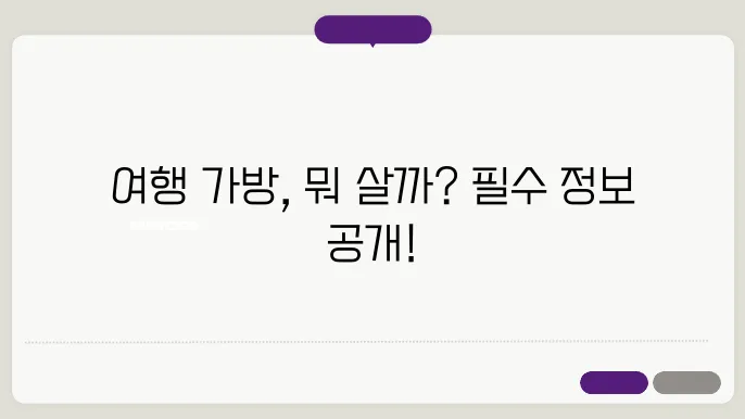 프론트리너 알루미늄 캐리어 이미지